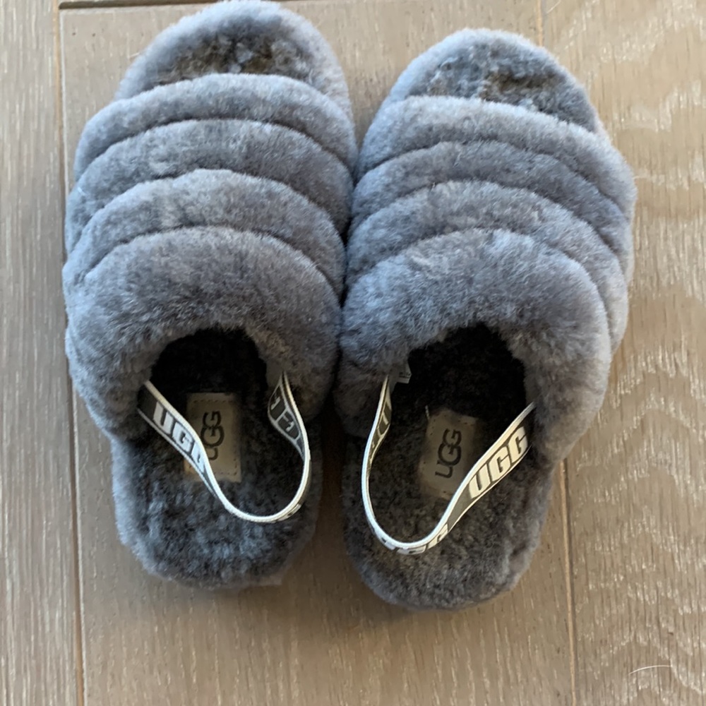UGG Fluff Yeah Faux Fur Slingback SLIPPER Size 13